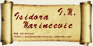 Isidora Marinčević vizit kartica